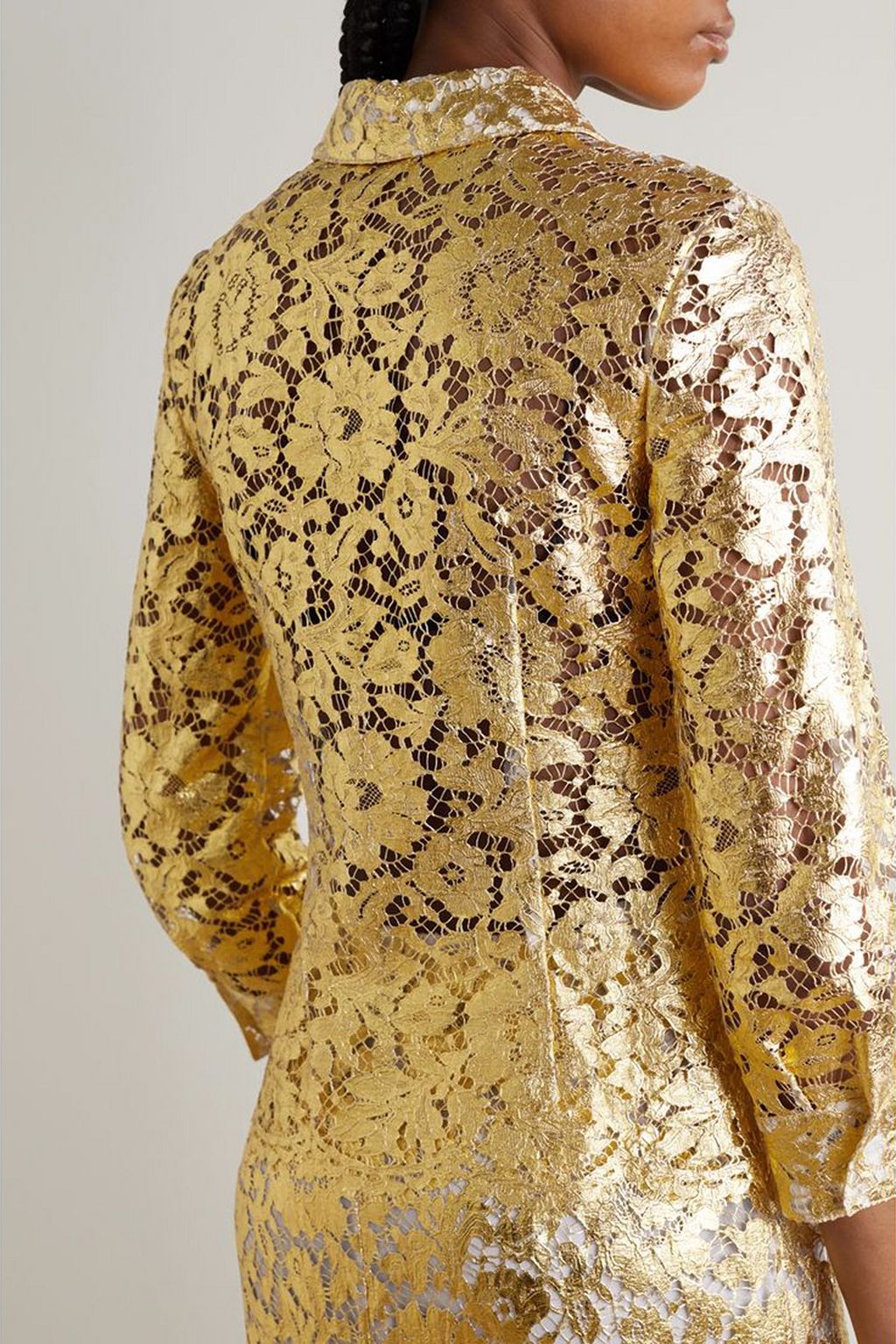 VALENTINO GARAVANI Metallic lace shirt