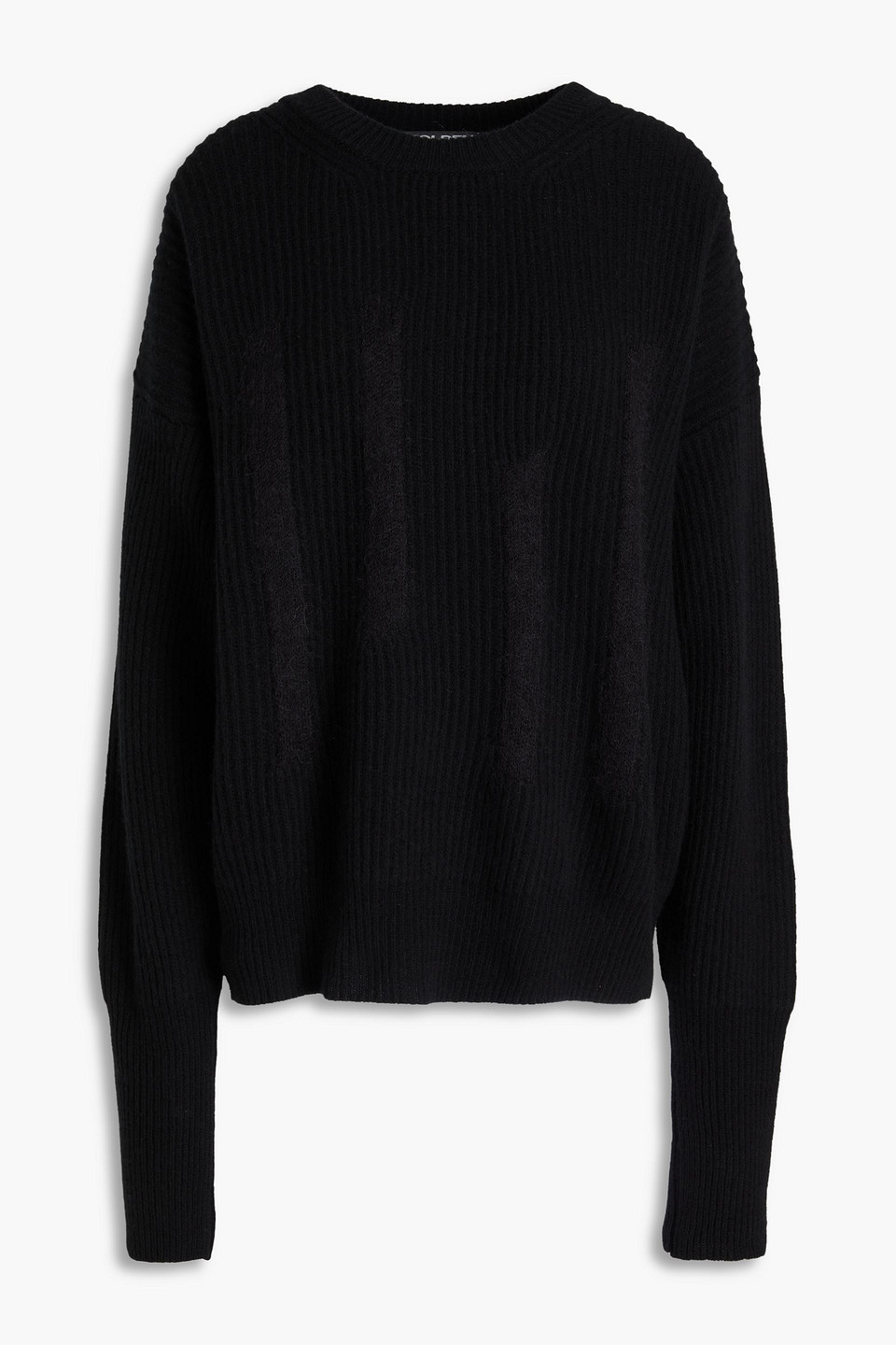 Holden Ribbed Merino Wool Jumper In Black