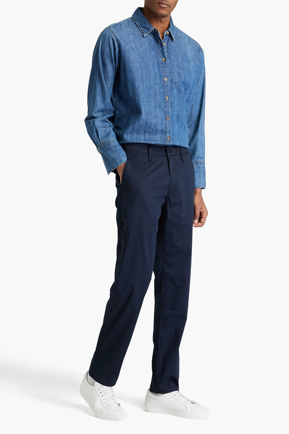 Rag & Bone Cotton-blend Chinos In Navy