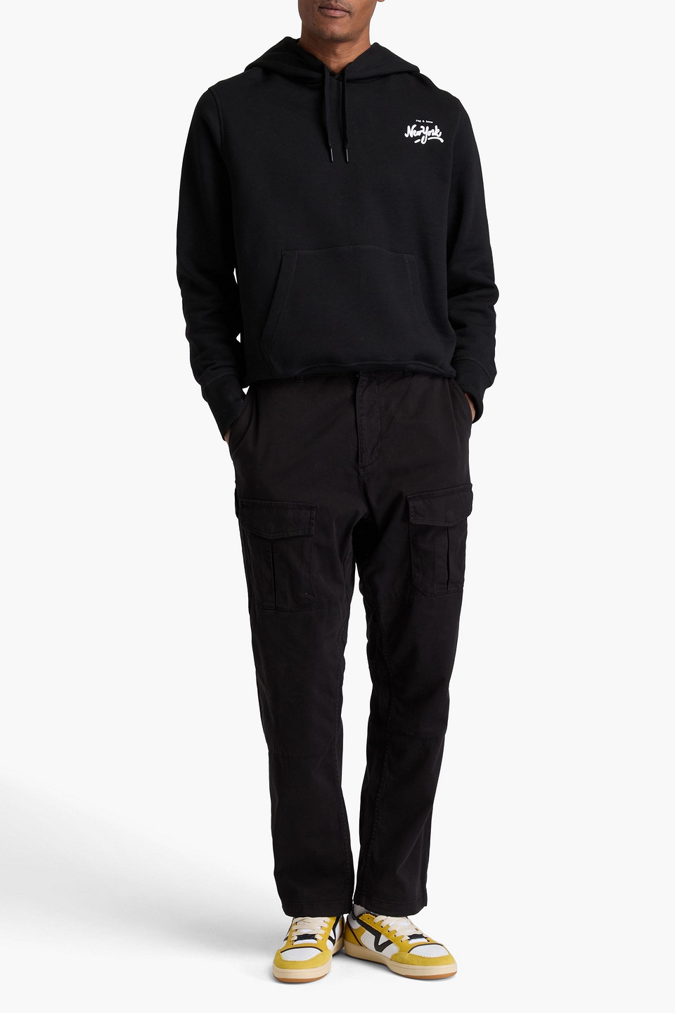Rag & Bone Flynt Cotton-blend Cargo Pants In Black