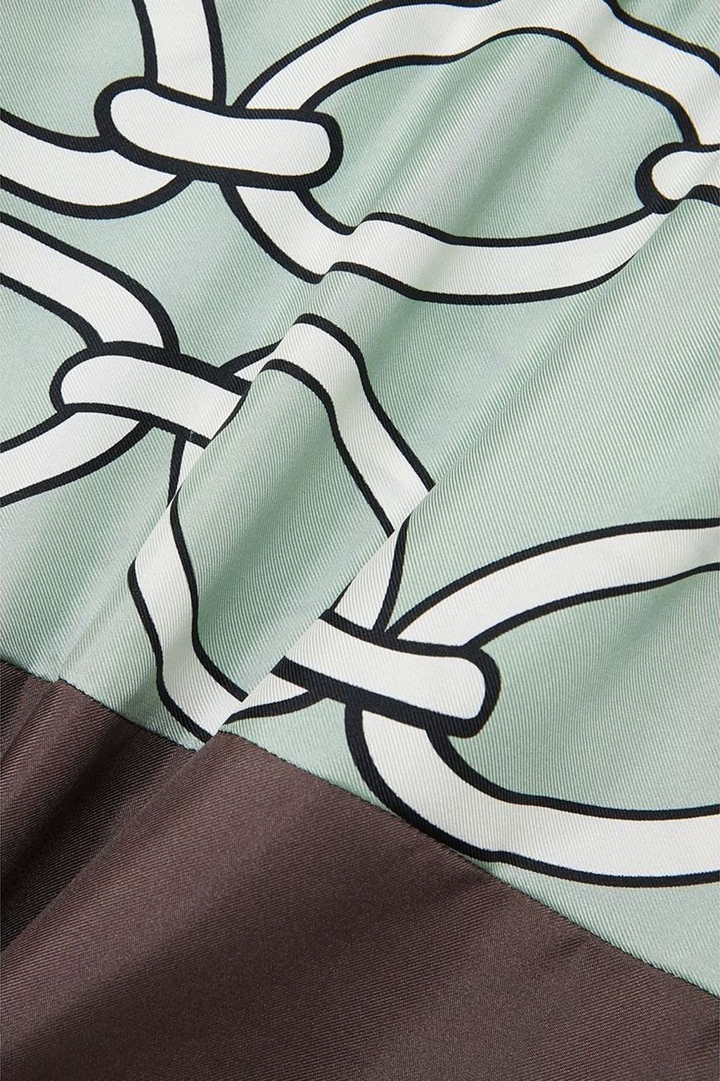 VALENTINO GARAVANI One-shoulder printed silk-twill midi dress