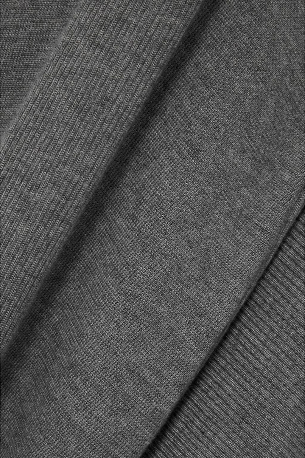 ALAÏA Ribbed cashmere and silk-blend midi dress