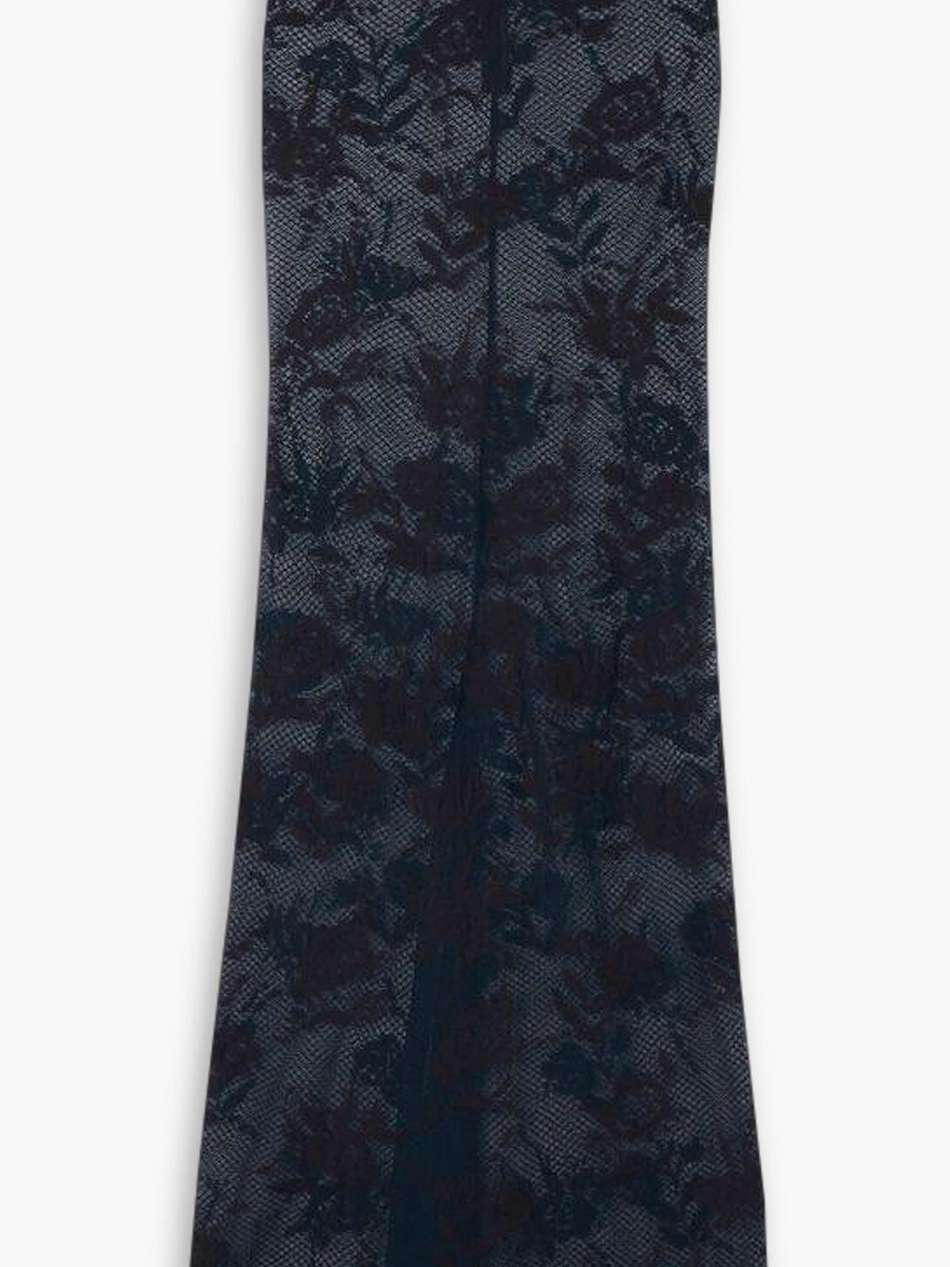 cotton-blend lace maxi skirt