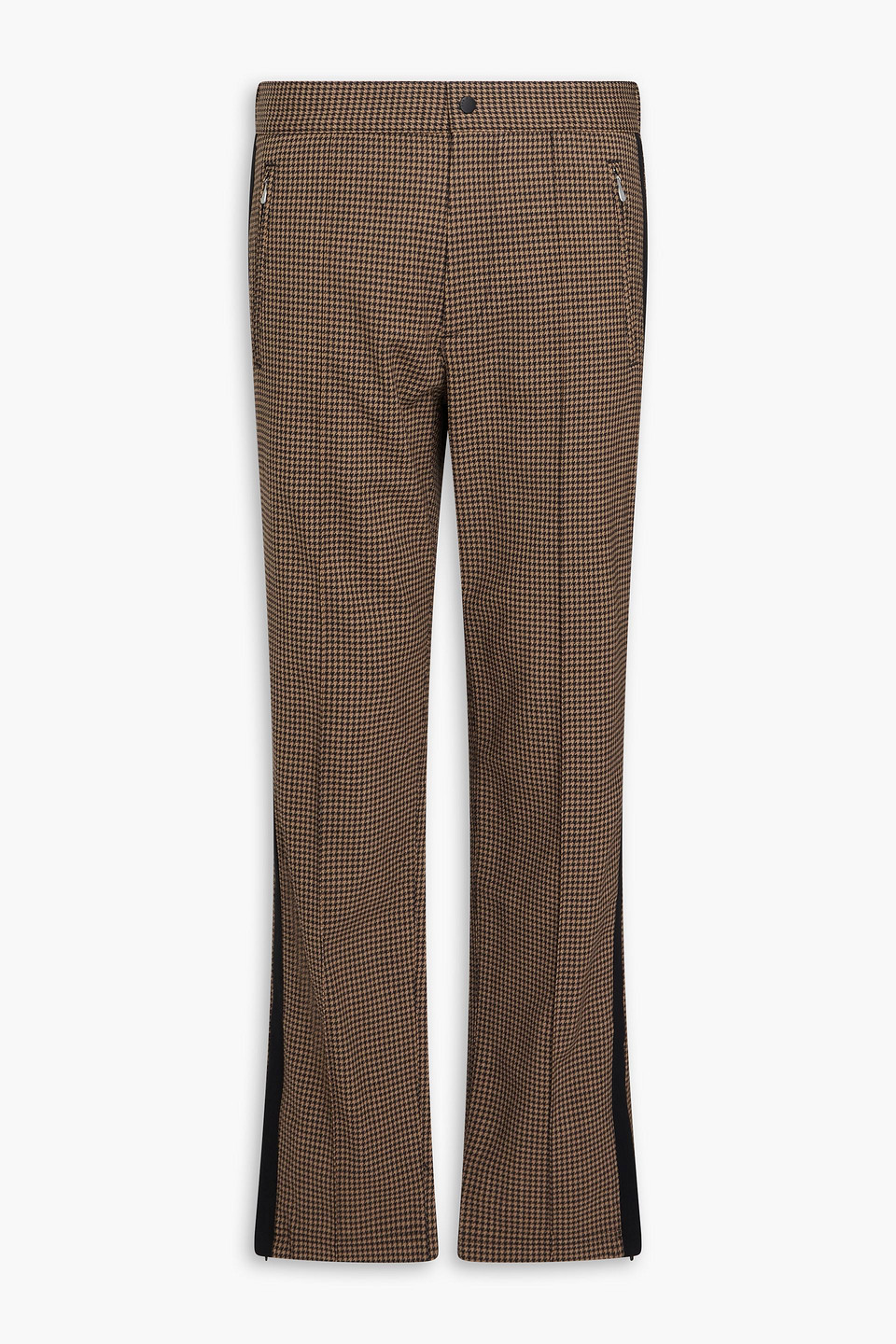 Rag & Bone Zander Houndstooth Wool-blend Twill Pants In Brown