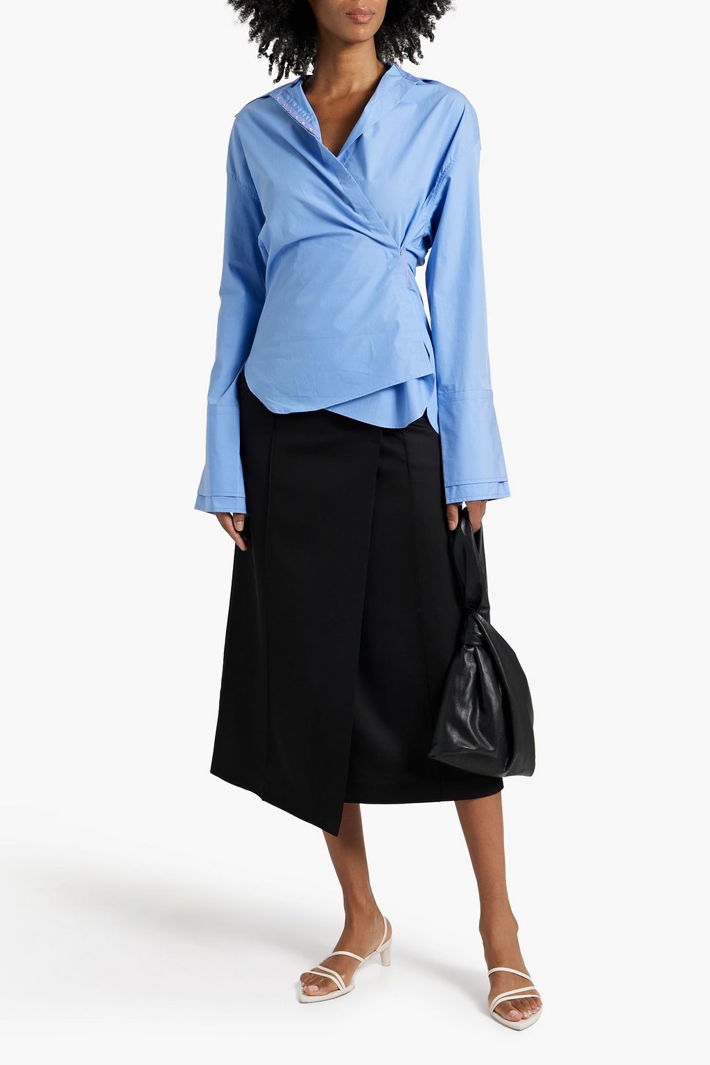 RÓHE Cotton-poplin wrap blouse