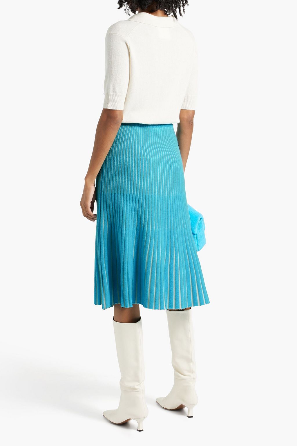 LISA YANG Tiara ribbed cashmere midi skirt