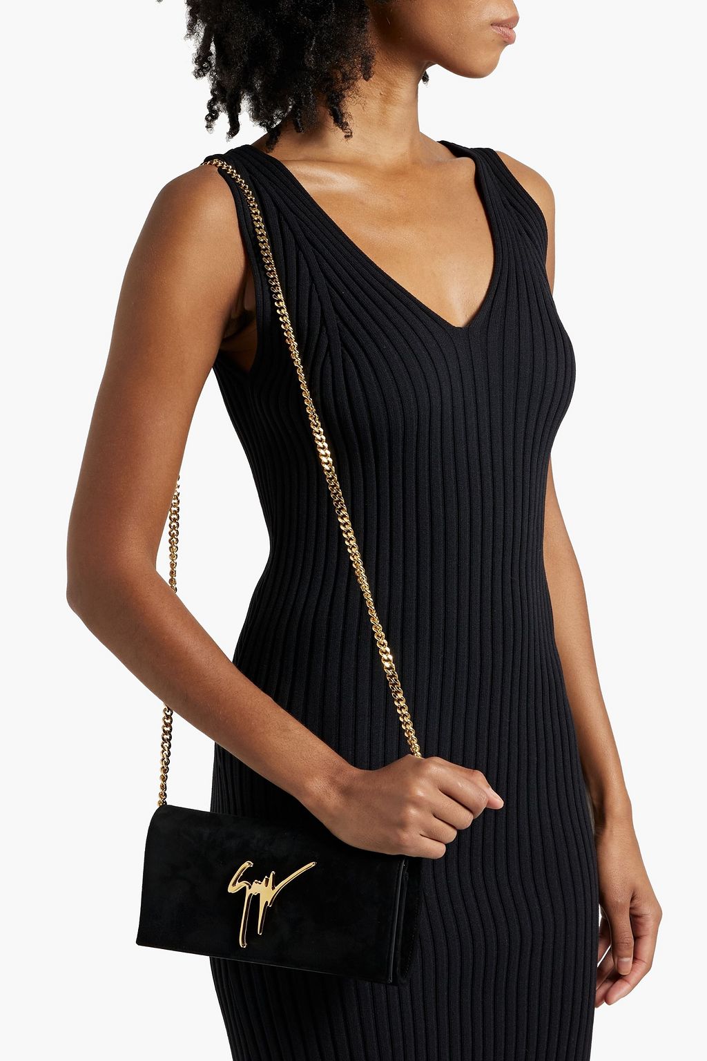 GIUSEPPE ZANOTTI Suede clutch