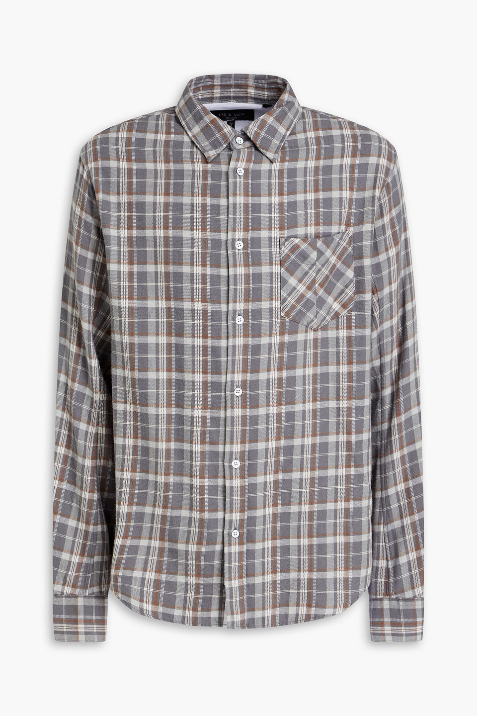 Rag & Bone Fit 2 Yokohama Checked Cotton-flannel Shirt In Gray