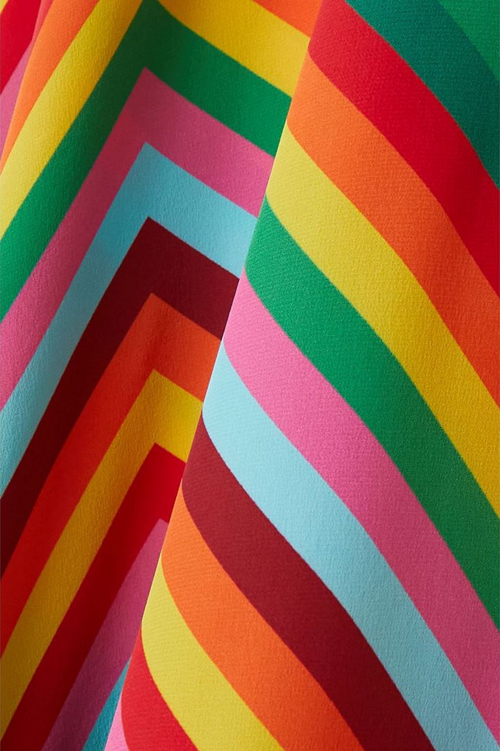 VALENTINO GARAVANI Striped silk-crepe maxi skirt