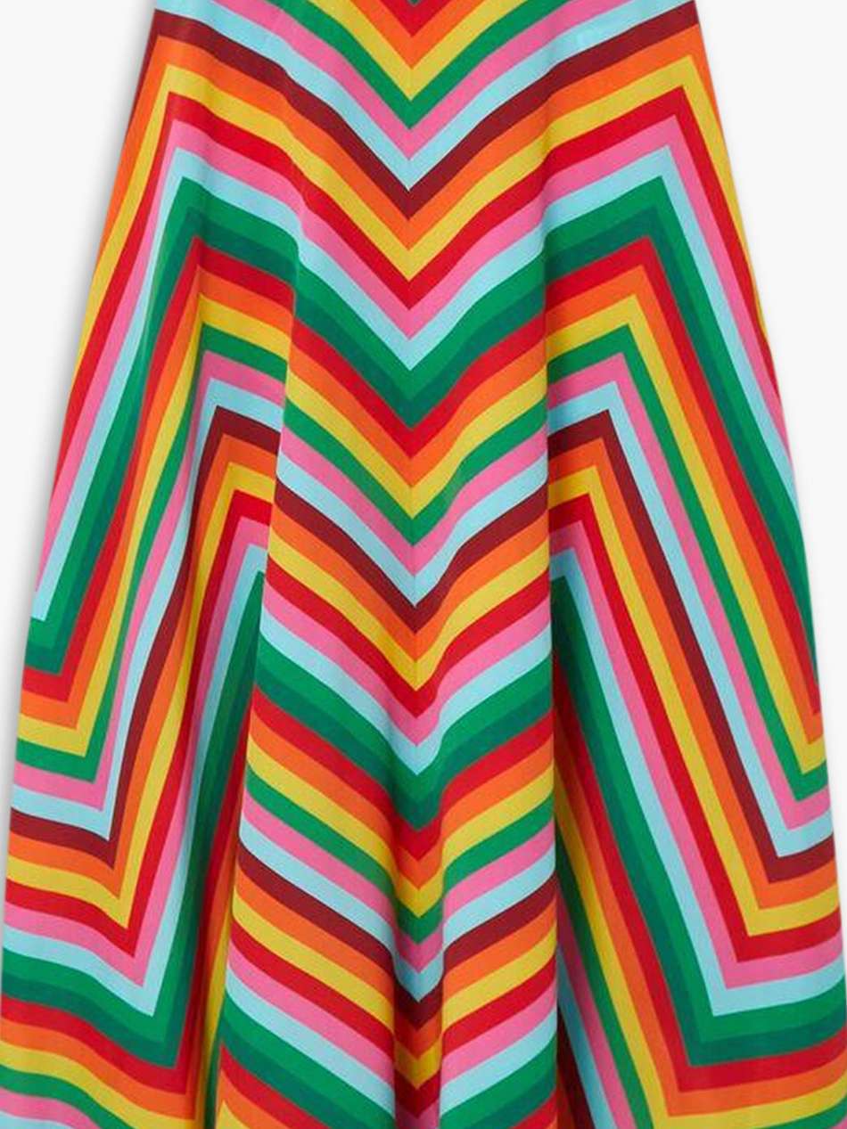 striped silk-crepe maxi skirt