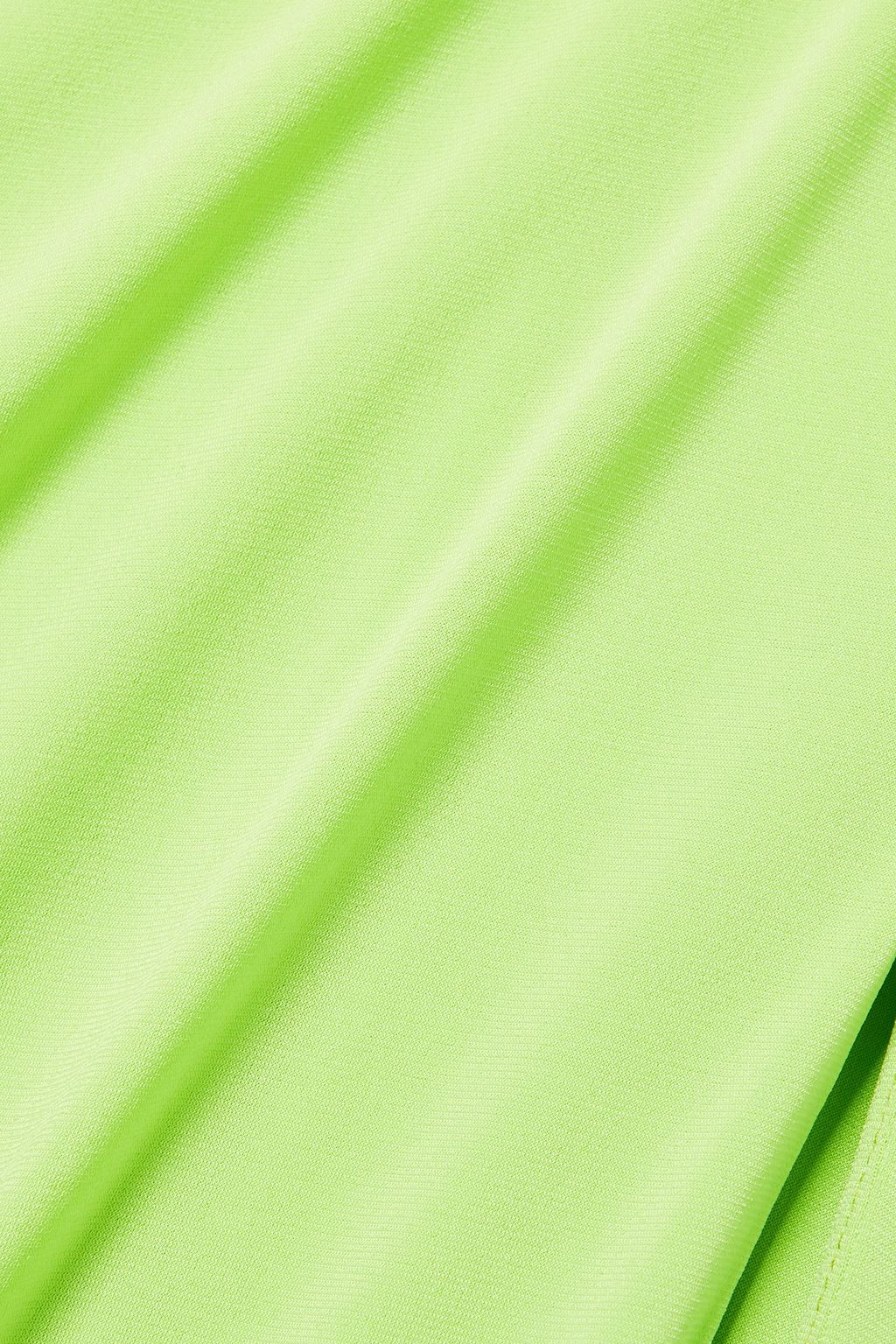 SERGIO HUDSON Ruched neon stretch-jersey gown