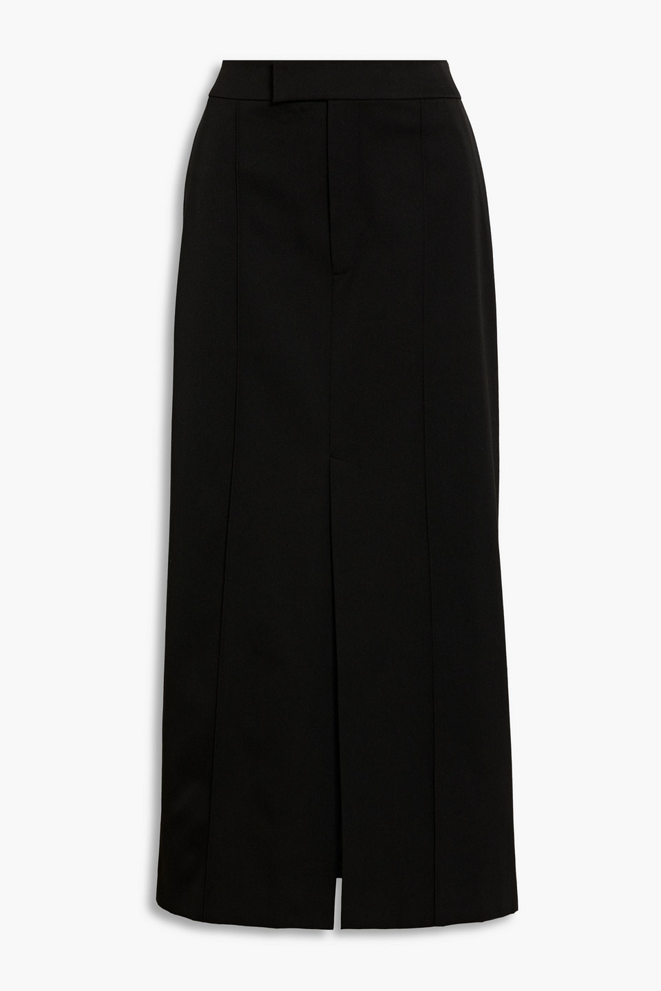 Shop Rohe Twill Midi Skirt In Black