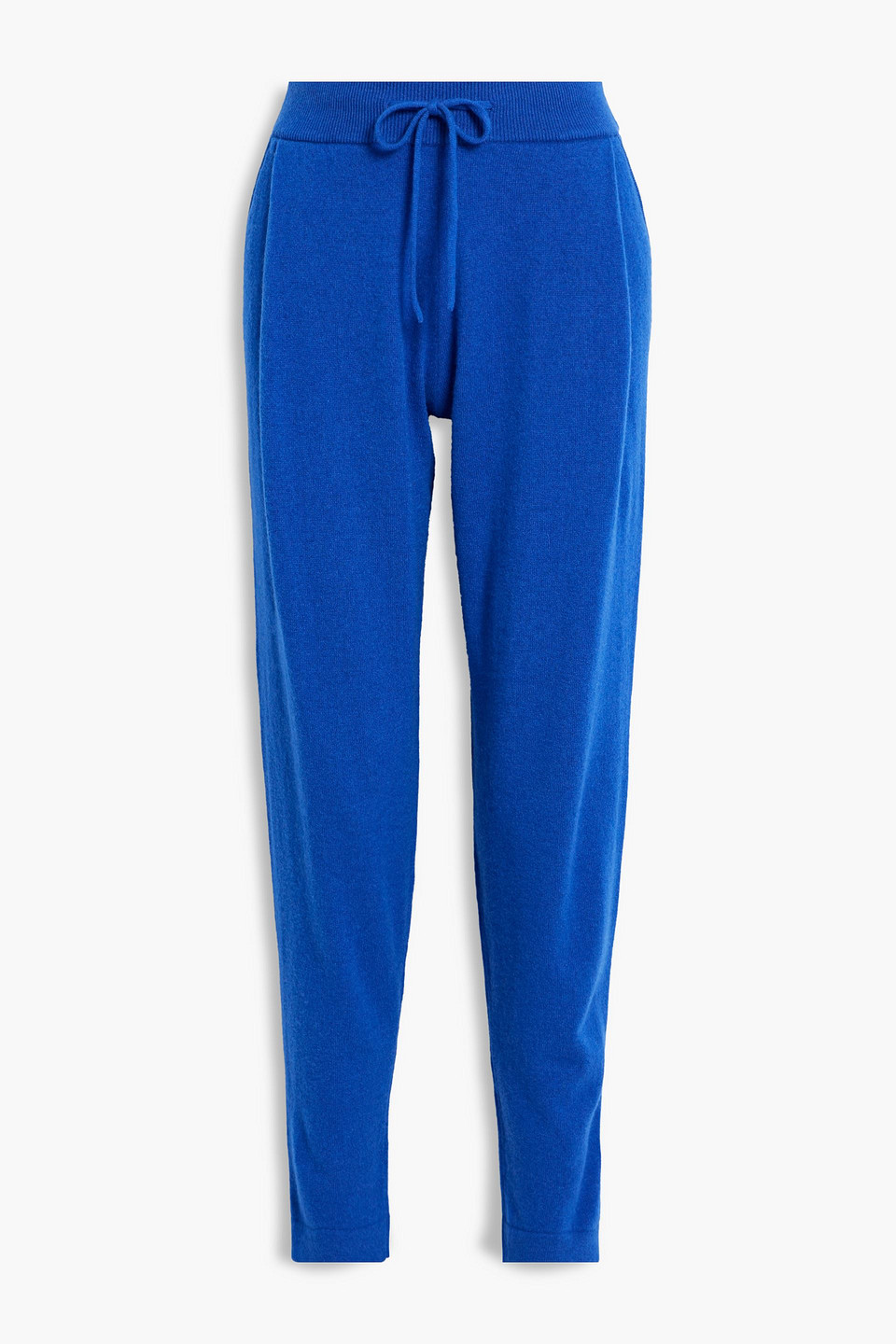 Lisa Yang Pleated Cashmere Track Pants In Cobalt Blue