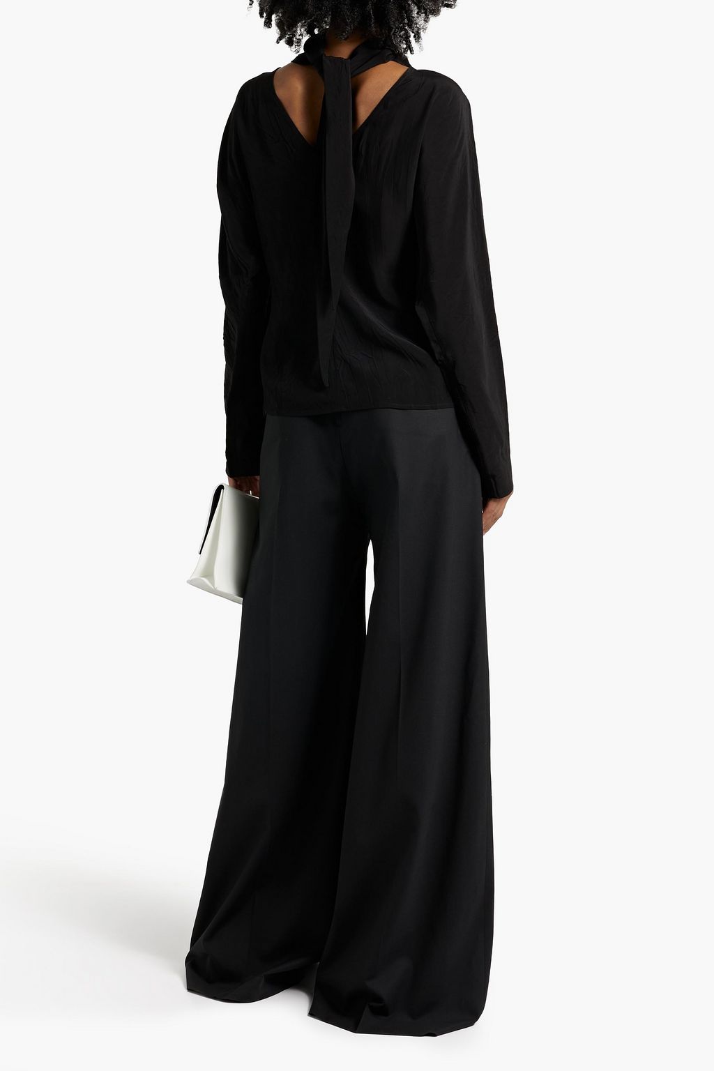 RÓHE Cutout woven turtleneck top