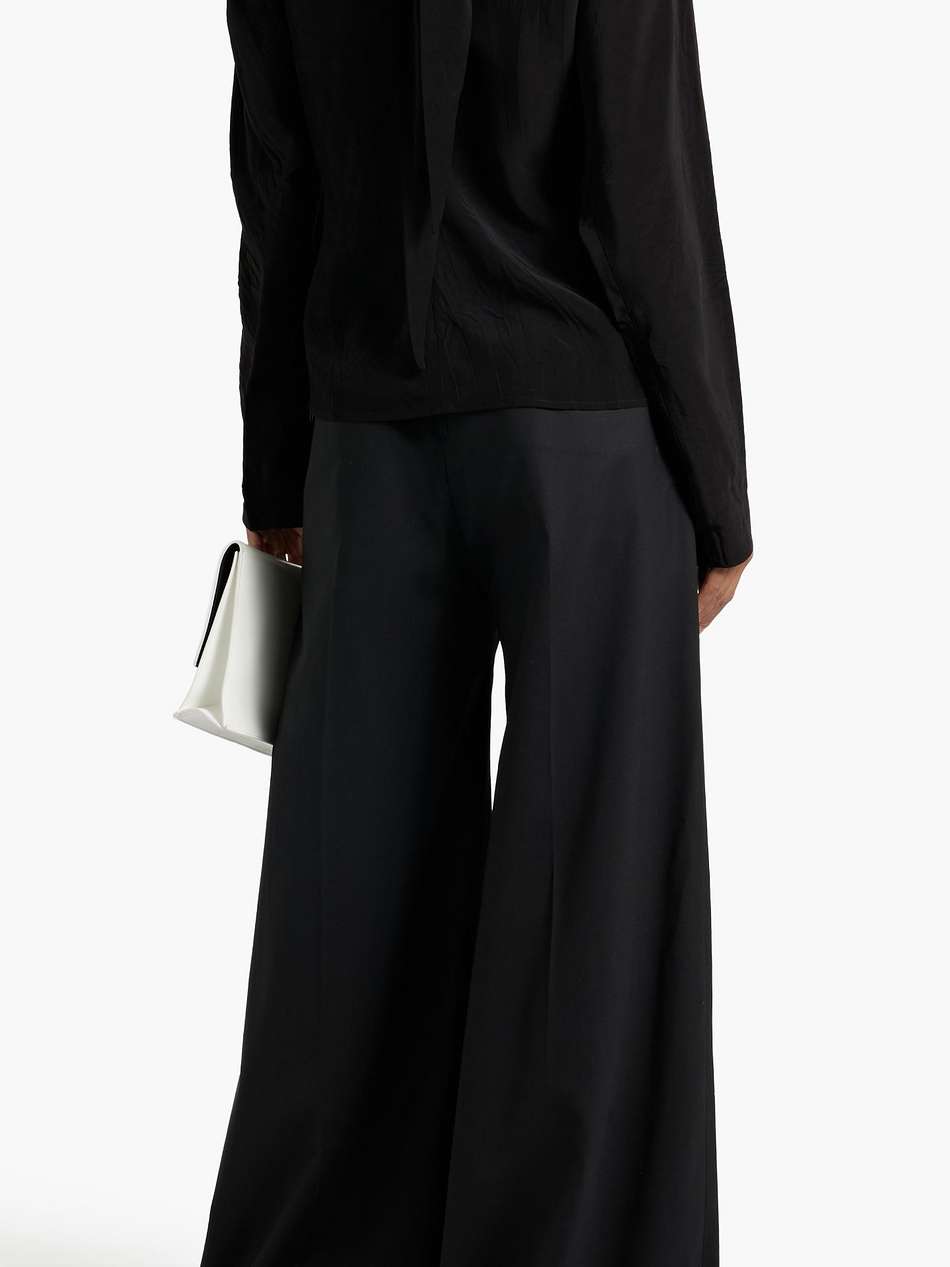 cutout woven turtleneck top