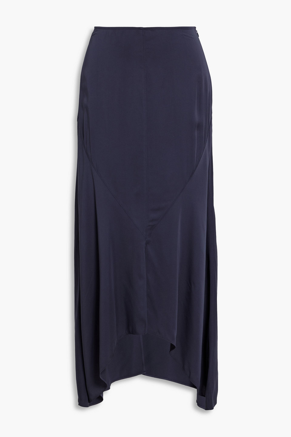 Rohe Asymmetric Satin-crepe Midi Skirt In Anthracite