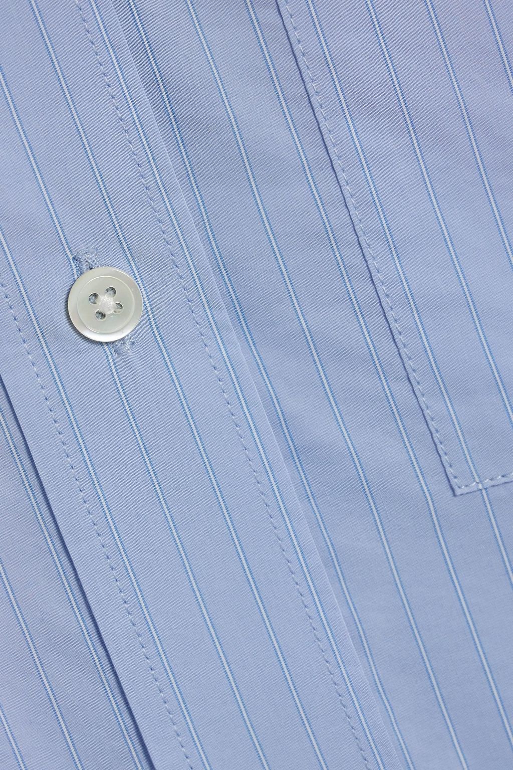 RÓHE Pinstriped cupro and cotton-blend poplin shirt