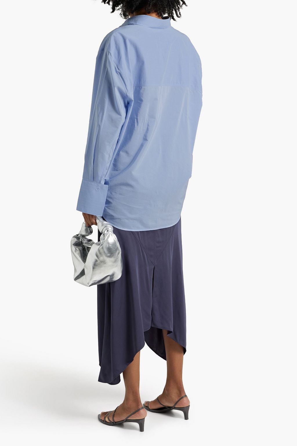 RÓHE Pinstriped cupro and cotton-blend poplin shirt