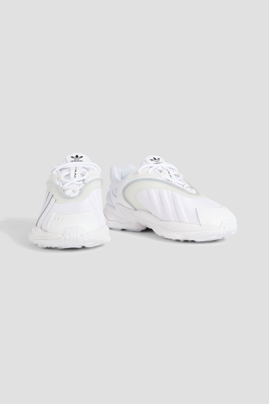 ADIDAS ORIGINALS Oztral rubber and leather-trimmed mesh sneakers