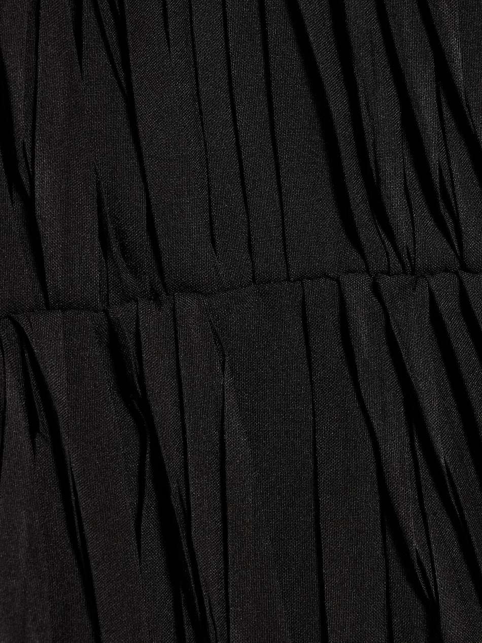 pleated crepe wrap top