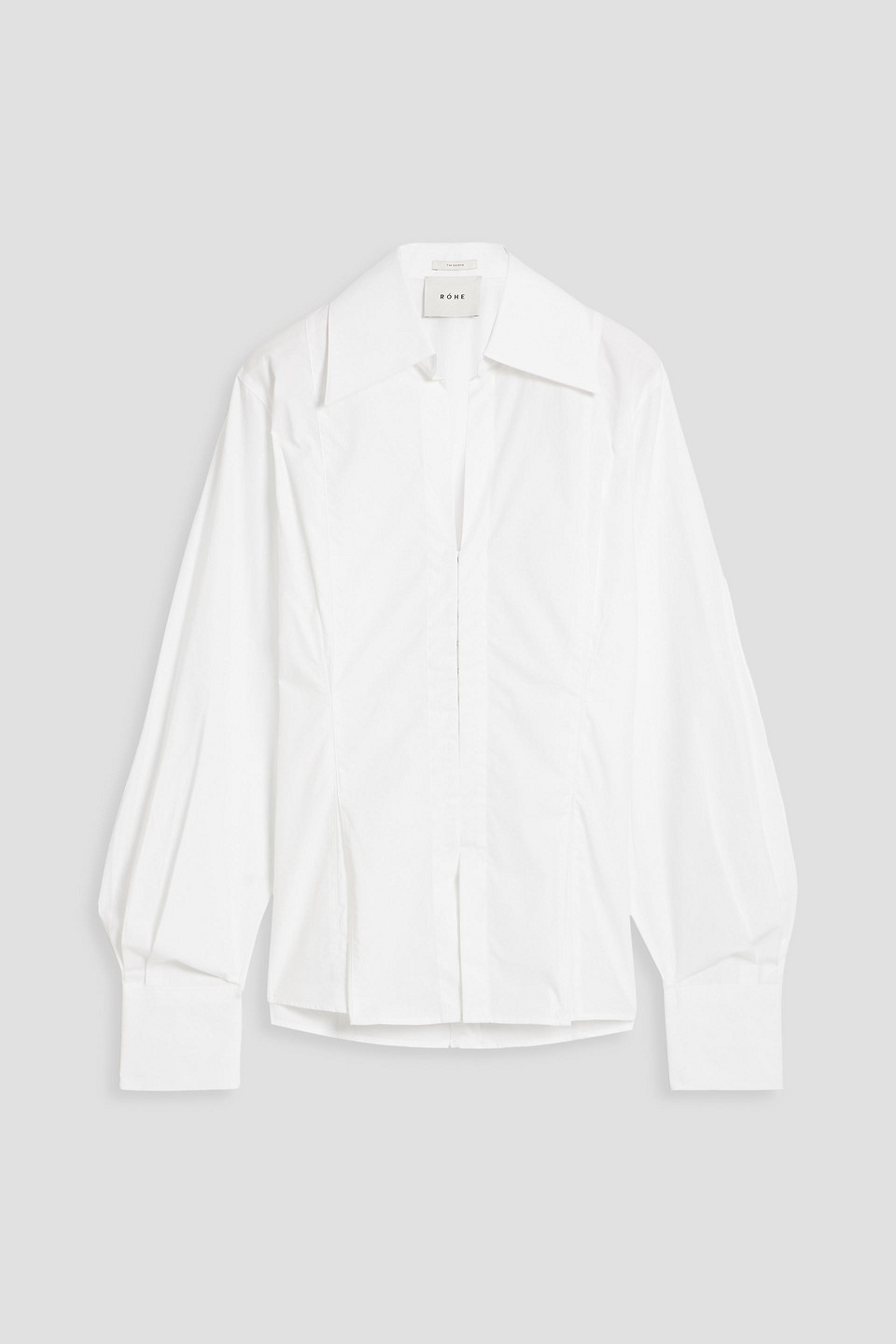 Rohe Pleated Cotton-poplin Shirt In White