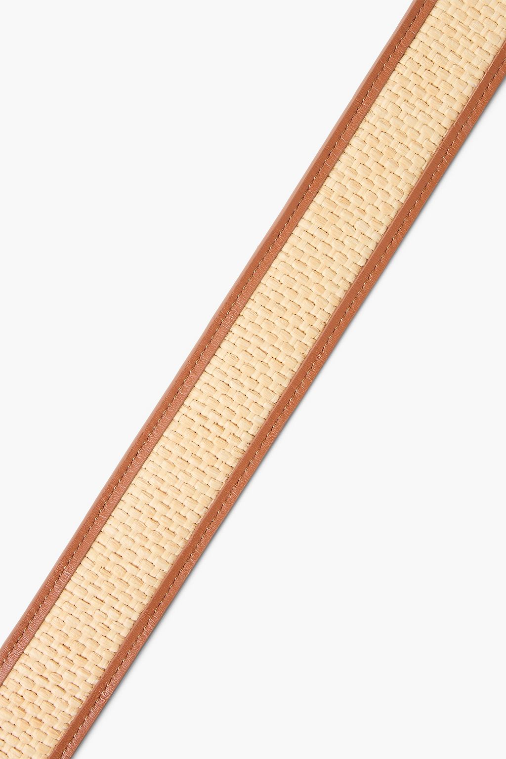 ZIMMERMANN Leather-trimmed raffia belt