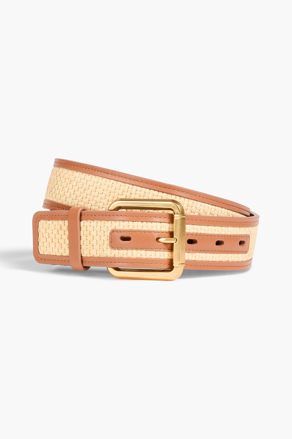 Zimmermann Raffia Belt In Light Brown