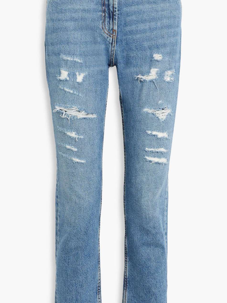 hayri distressed high-rise straight-leg jeans