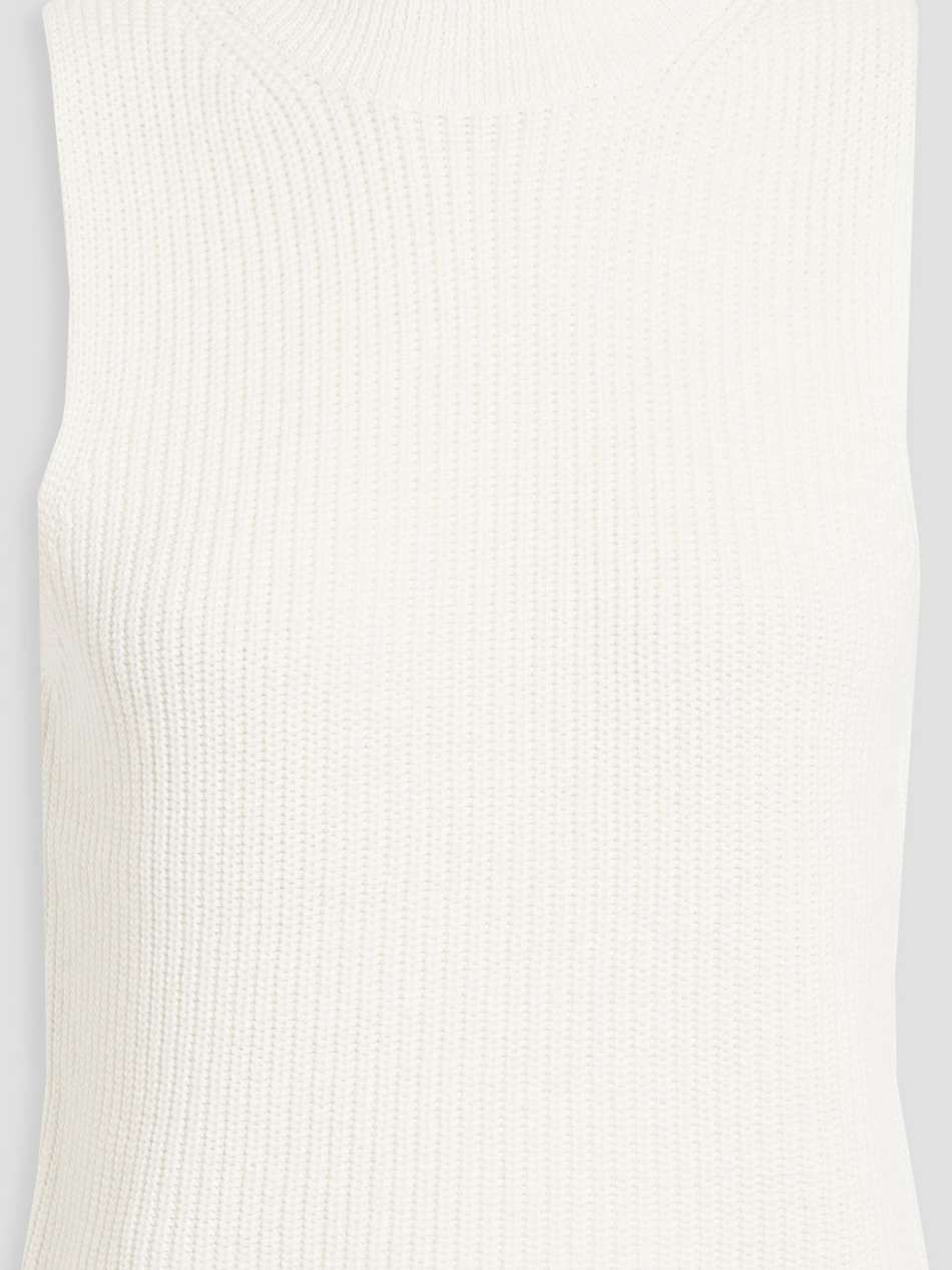 virgi ribbed cotton and cashmere-blend turtleneck top