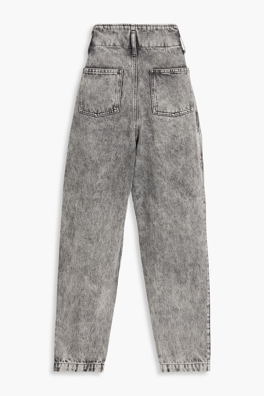 IRO Acadie belted high-rise tapered jeans