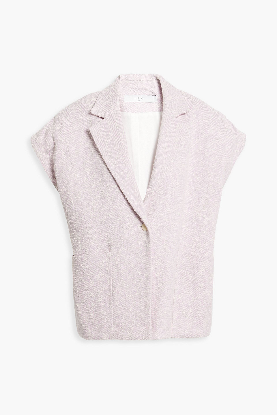 Iro Uvani Linen-blend Tweed Jacket In Baby Pink