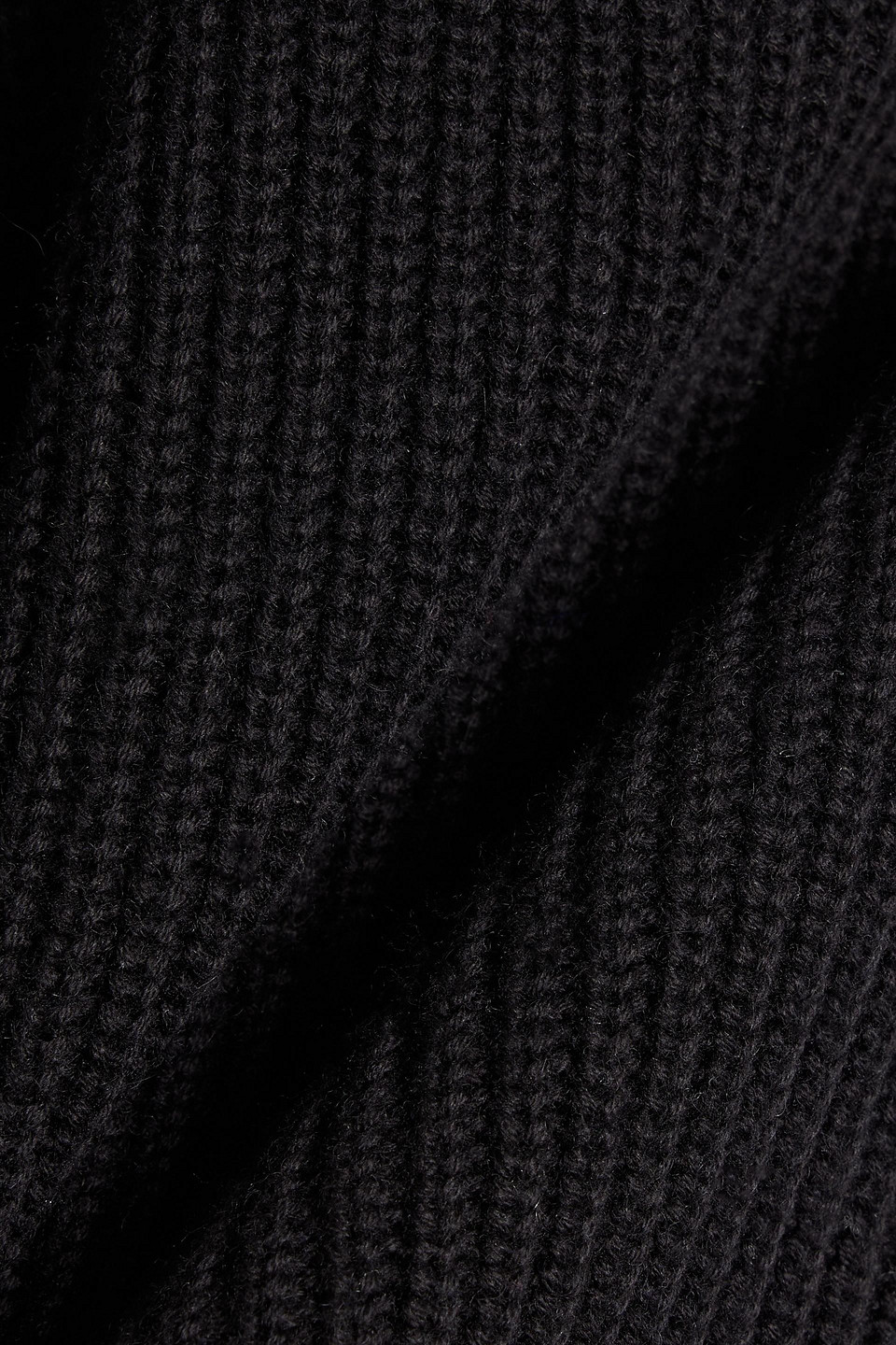 Iro Virgi Ribbed Cotton And Cashmere-blend Turtleneck Top In Black