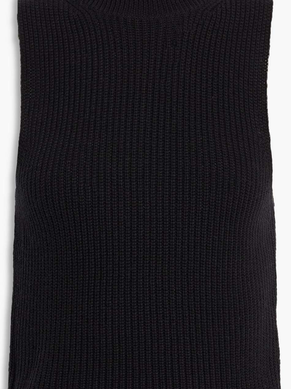 virgi ribbed cotton and cashmere-blend turtleneck top