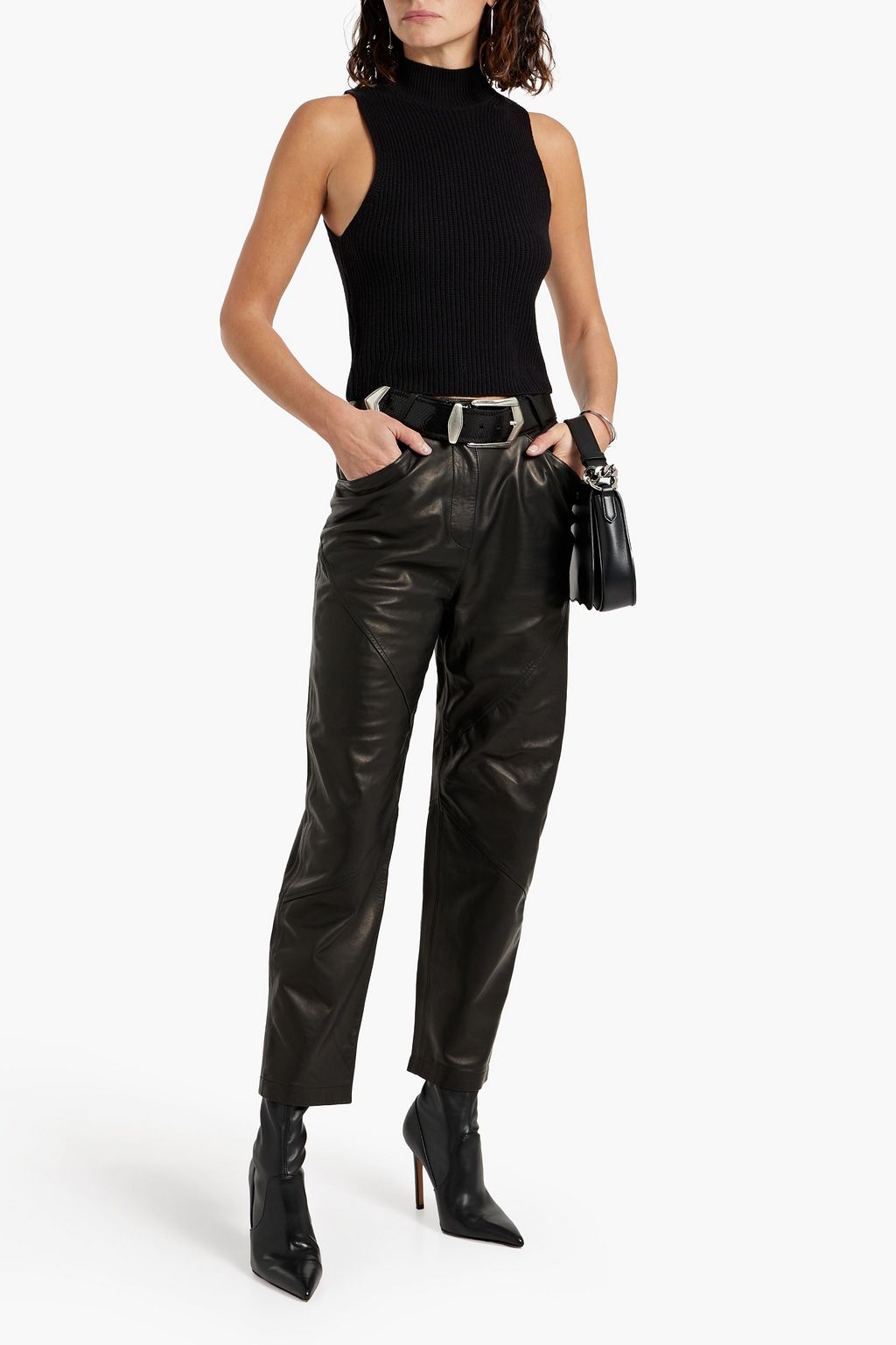 IRO Virgi ribbed cotton and cashmere-blend turtleneck top