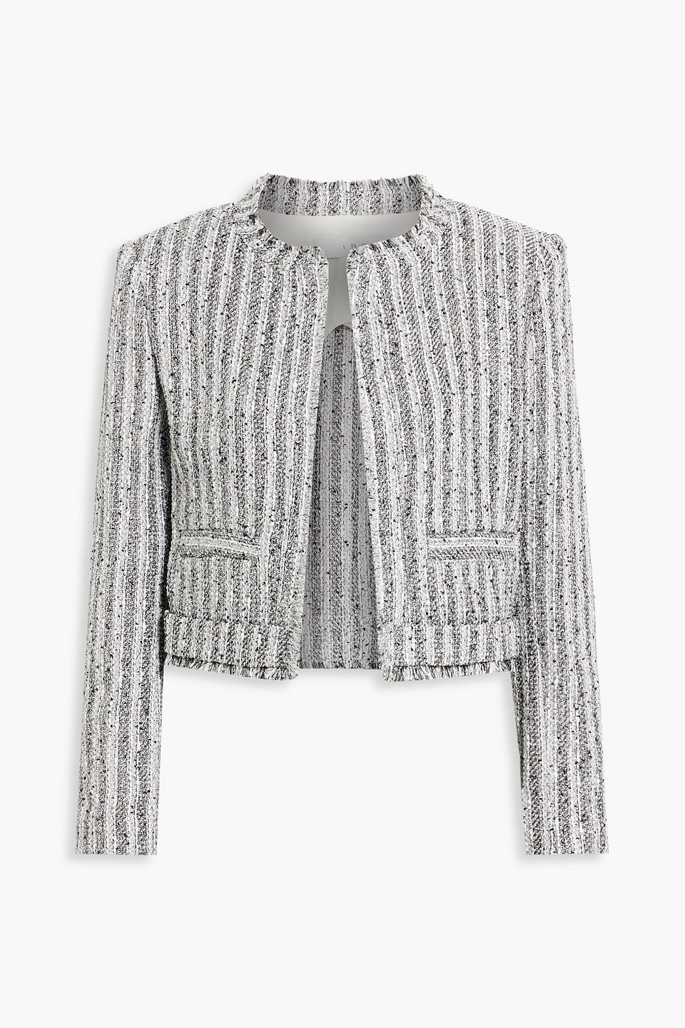 Iro Hakilo Metallic Striped Tweed Jacket In Black