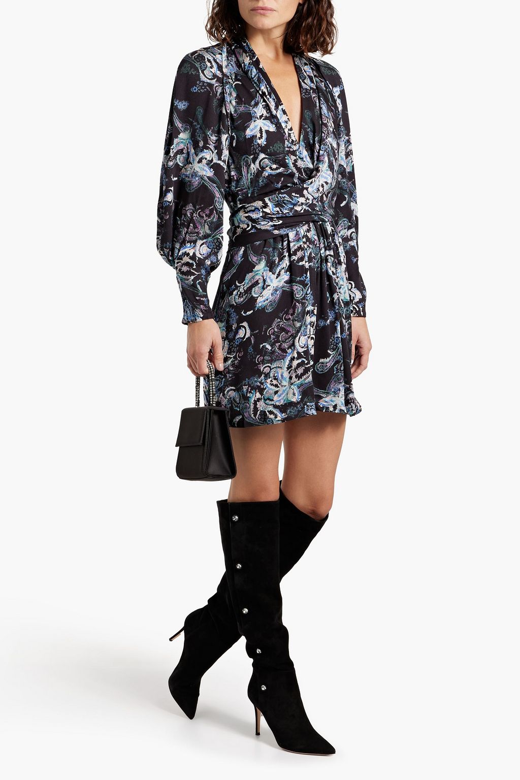 IRO Paisley-print crepe mini dress
