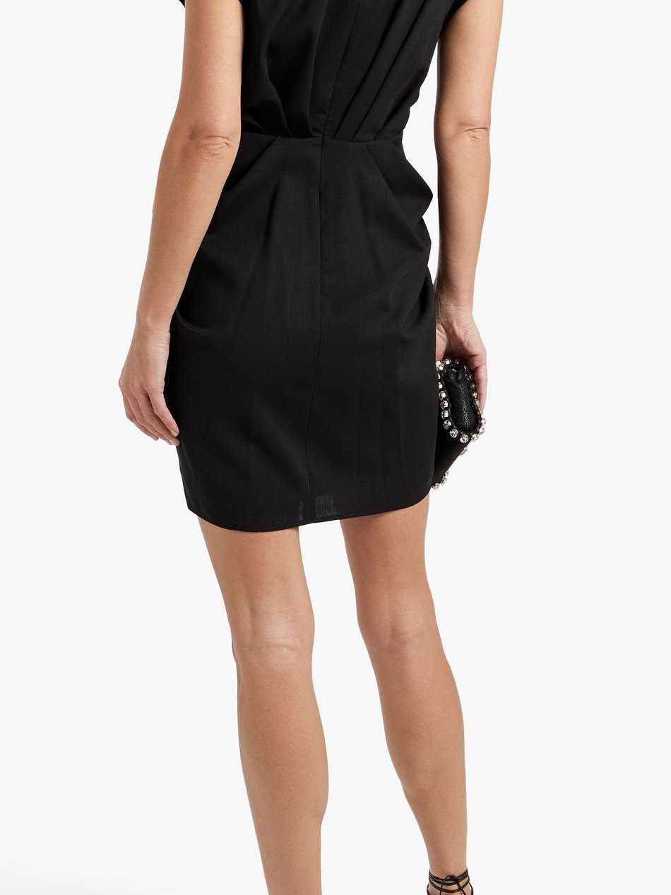 pheao pleated grain de poudre wool mini dress