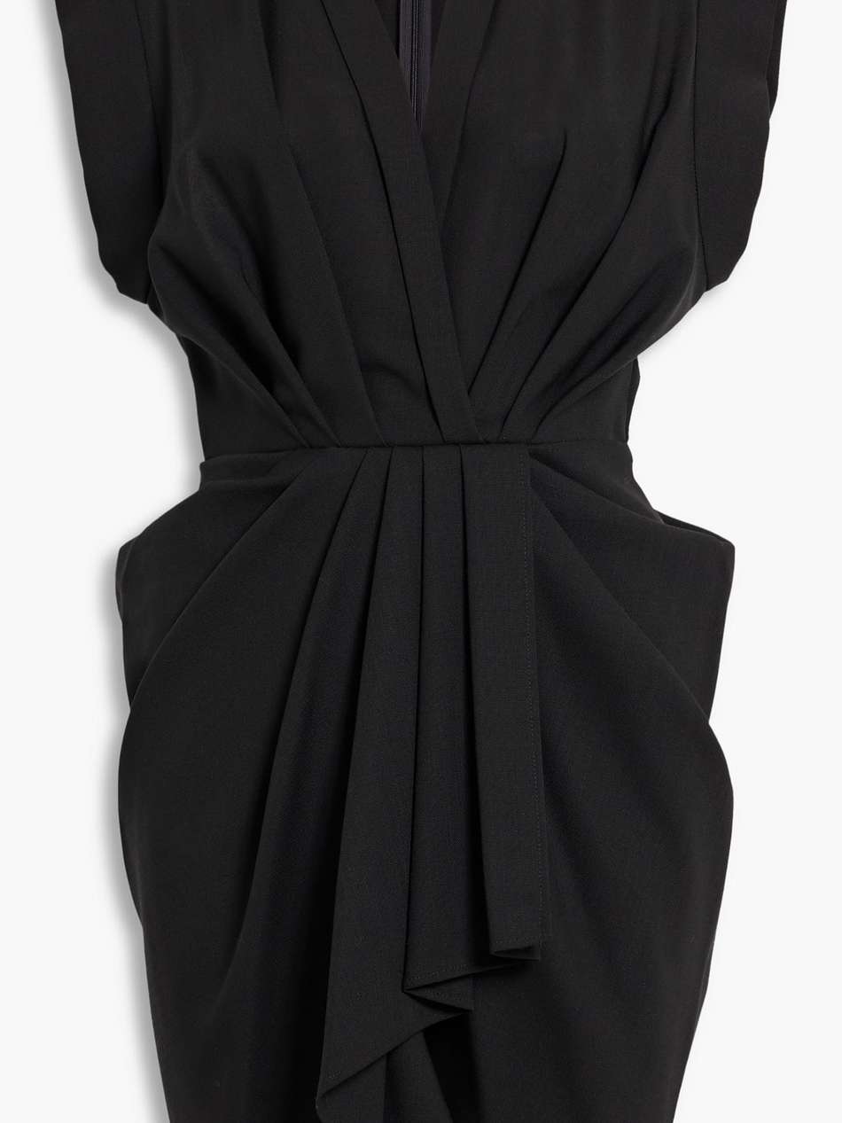 pheao pleated grain de poudre wool mini dress