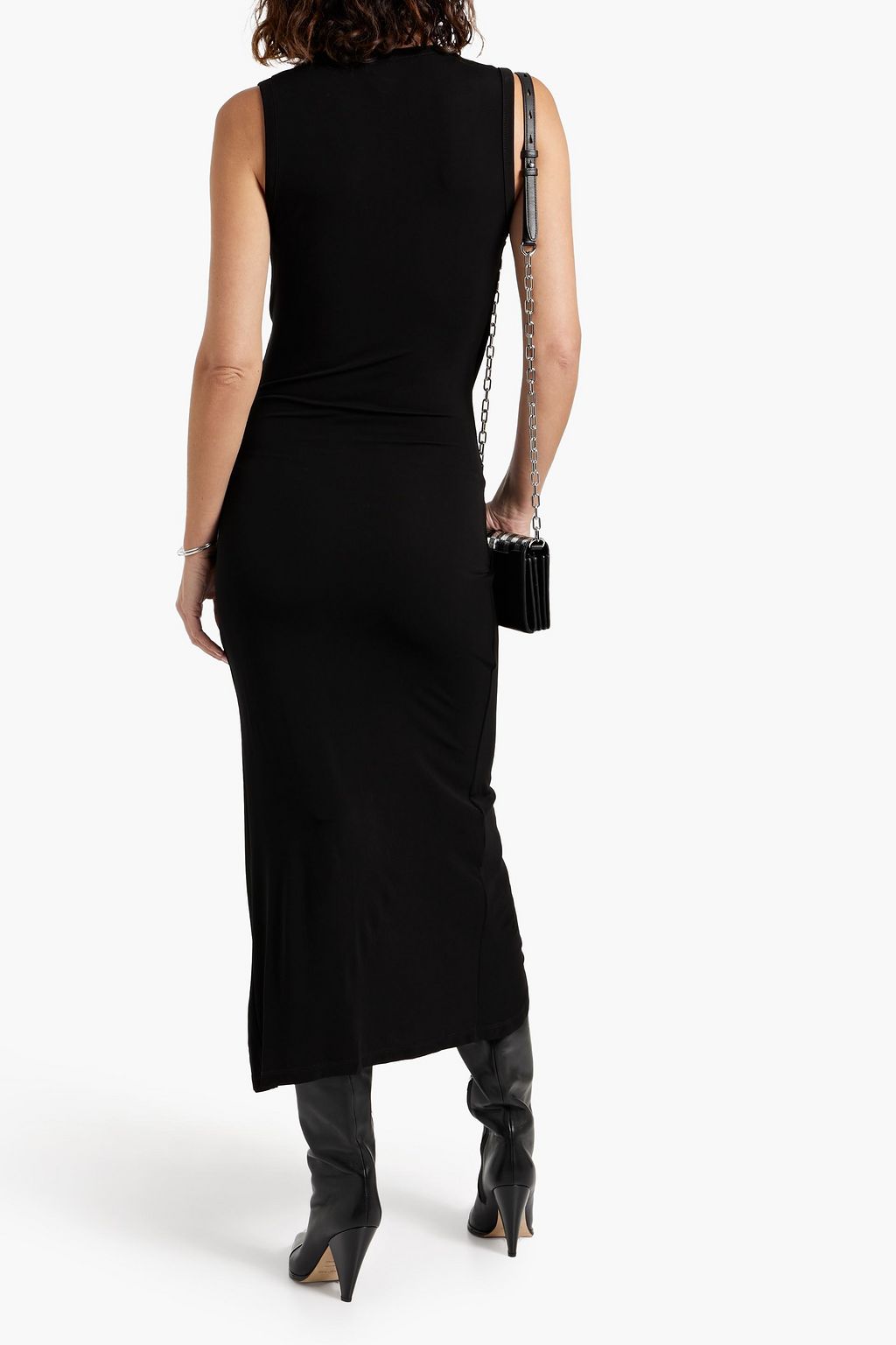 IRO Cindya wrap-effect jersey midi dress