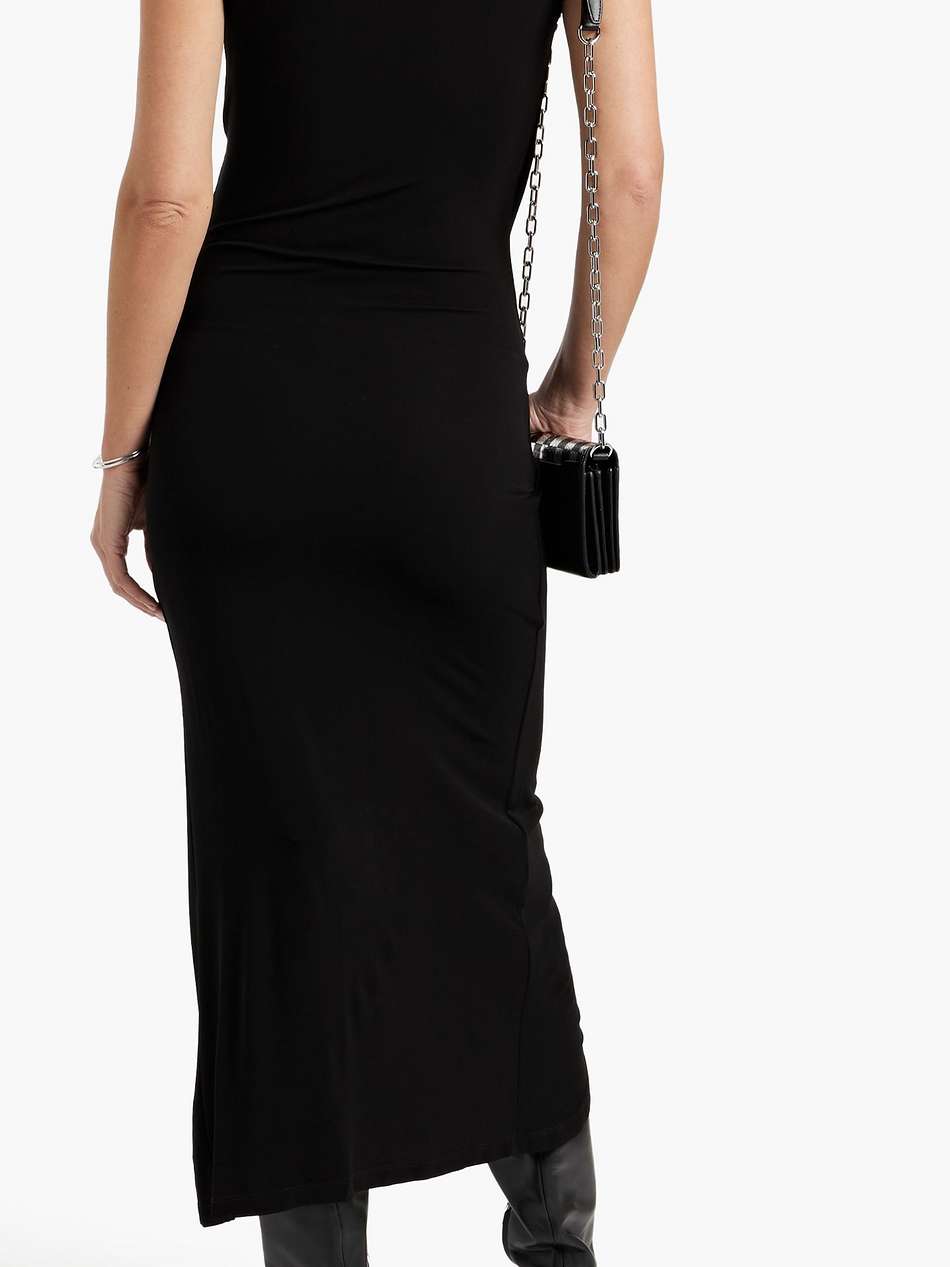cindya wrap-effect jersey midi dress