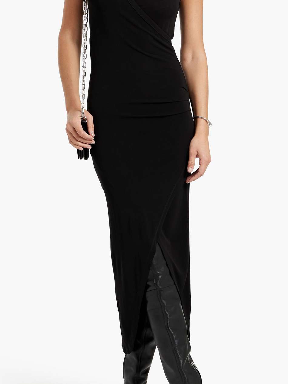 cindya wrap-effect jersey midi dress