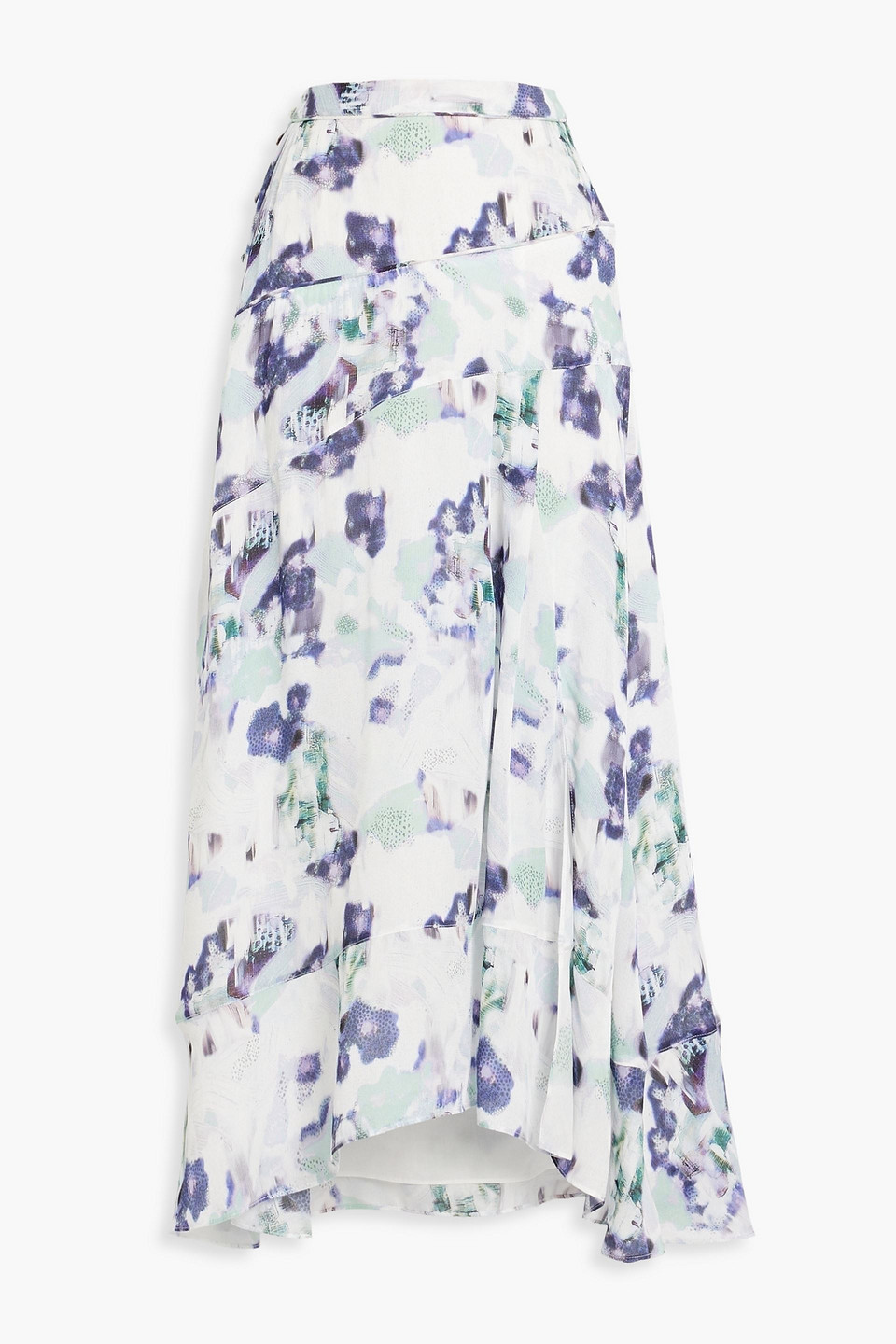 Ollia printed chiffon midi skirt