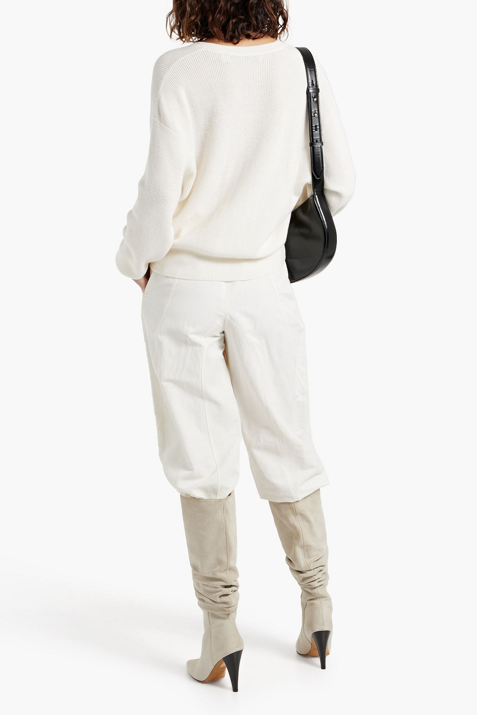 Iro Viola Cotton And Cashmere-blend Sweater In Ivory