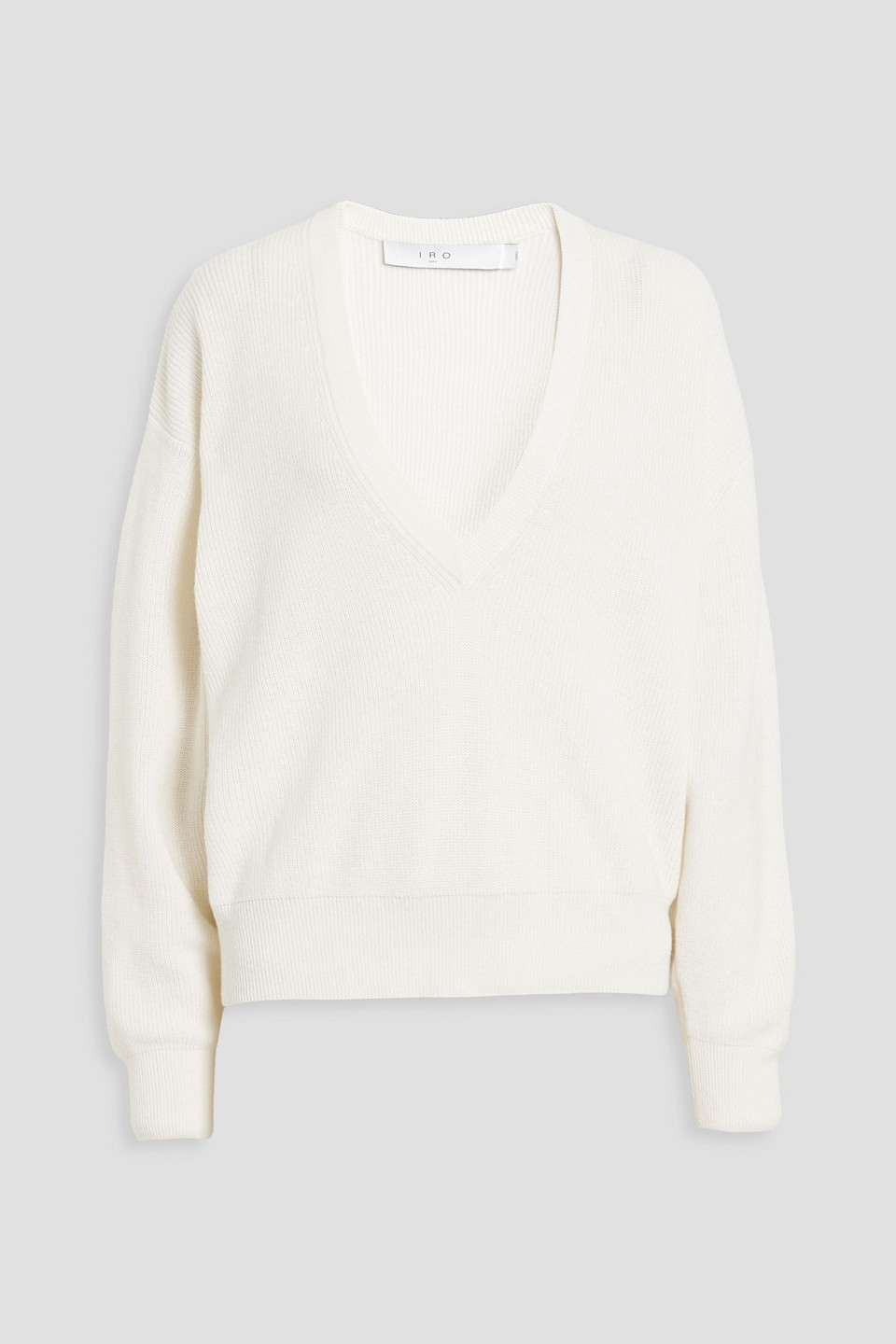 Iro Viola Cotton And Cashmere-blend Sweater In Ivory