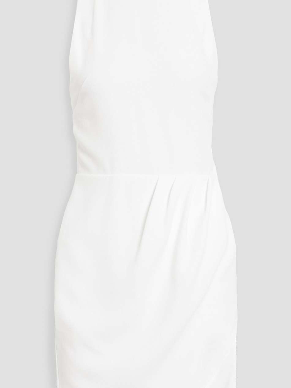 kamela pleated crepe mini dress