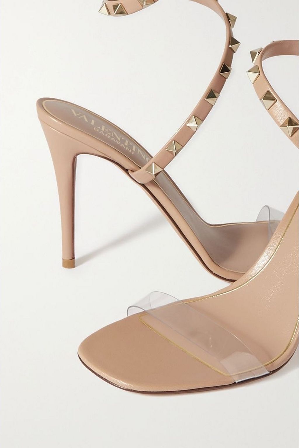 VALENTINO GARAVANI Rockstud 100 leather and PVC sandals