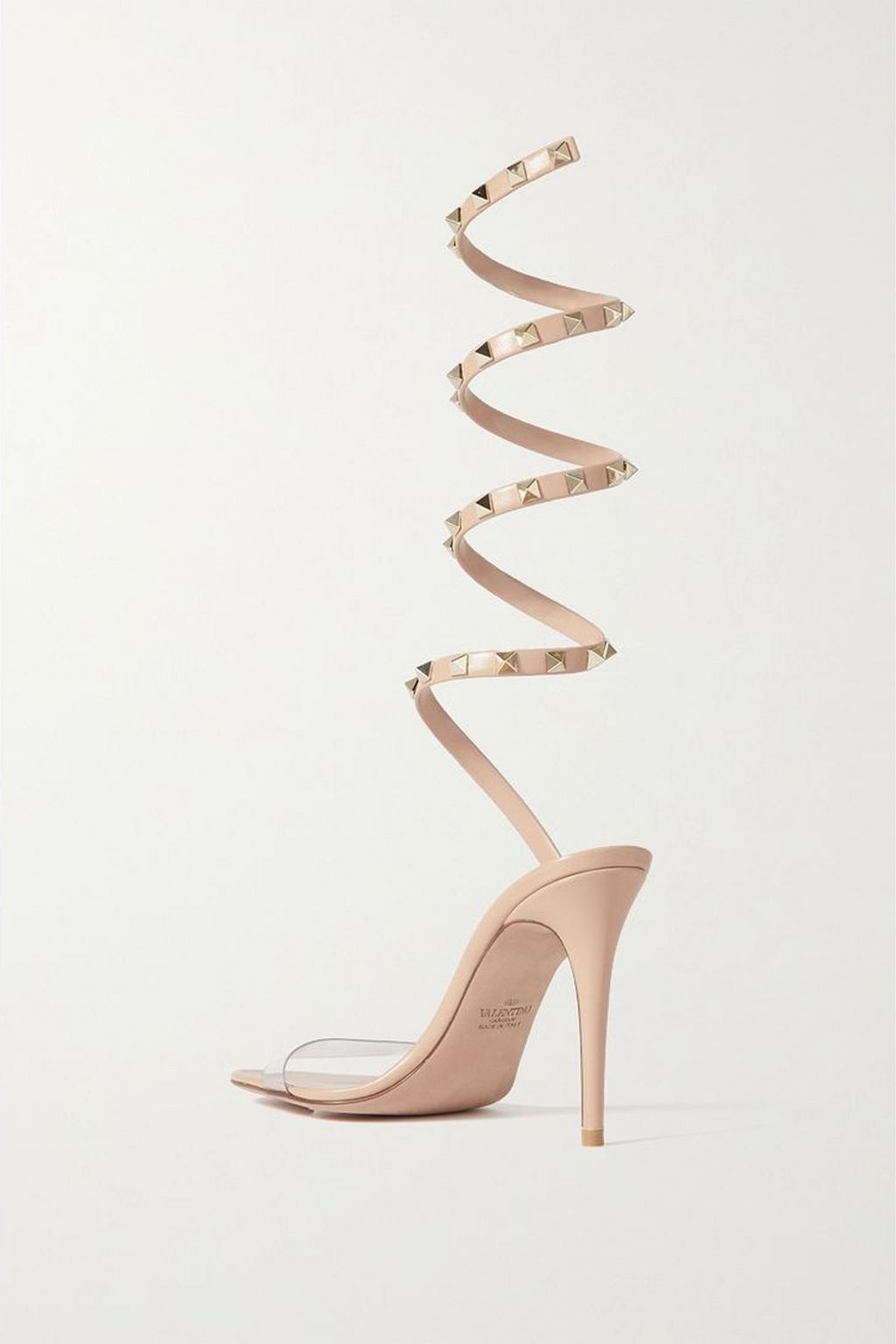 VALENTINO GARAVANI Rockstud 100 leather and PVC sandals