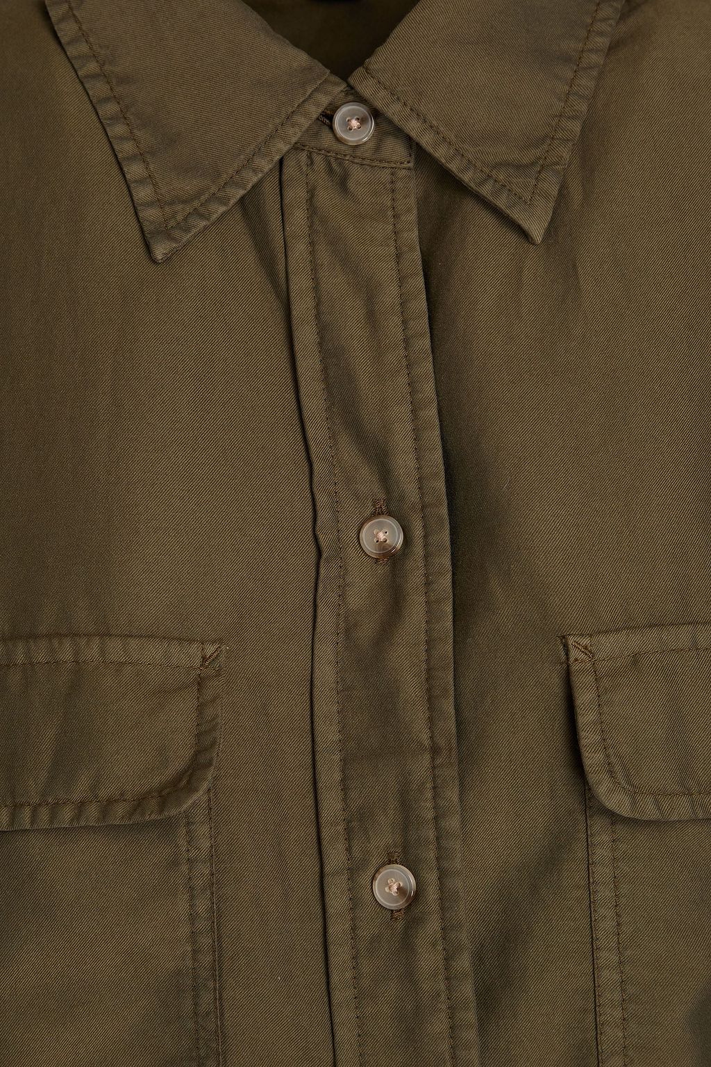 VINCE. Cotton and silk-blend twill shirt
