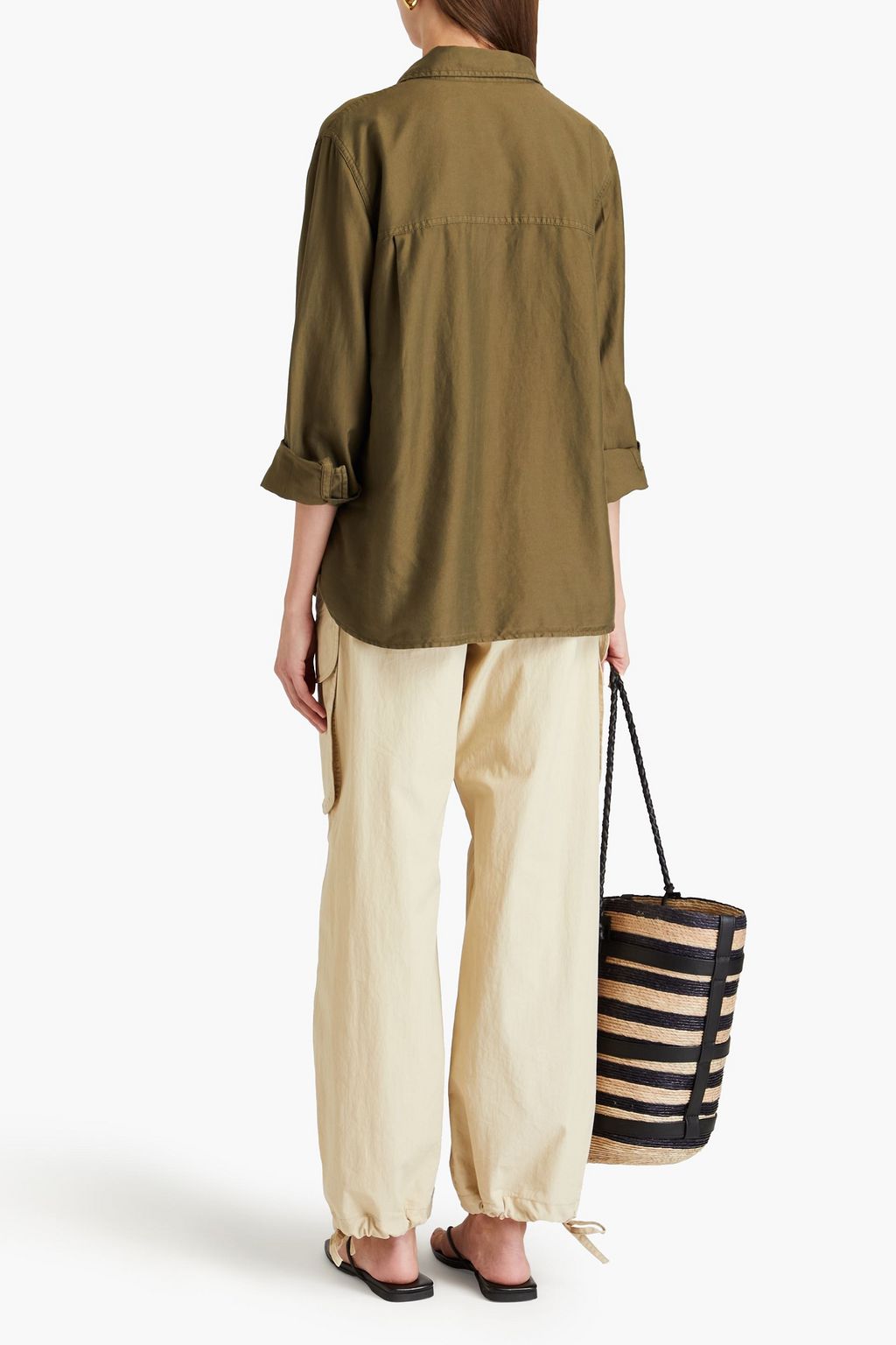 VINCE. Cotton and silk-blend twill shirt
