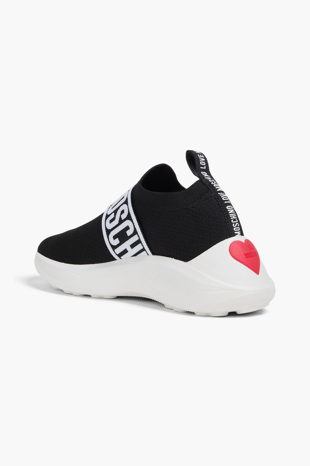 LOVE MOSCHINO حذاء سنيكرز من نسيج مطاط بحبكة